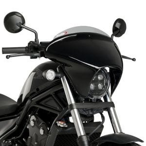 Carénage de guidon Batwing avec Pare-Brise compatible avec Honda CMX 500 Rebel 20-24 Puig SML fumé clair Sport 21063H