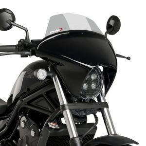 Lenkerverkleidung Batwing mit Windschutzscheibe passend für Honda Rebel 500 CMX 20-24 Windschild rauchgrau Puig SML Touring 21064H