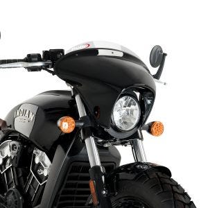 Carénage de guidon Batwing avec Pare-Brise compatible avec Indian Scout Bobber 18-23 Puig SML fumé clair Sport 21073H