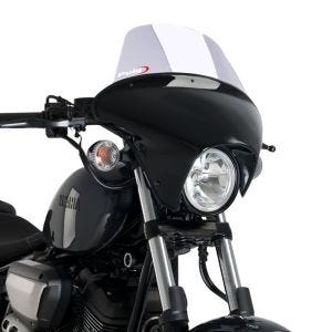 Carénage de guidon Batwing avec Pare-Brise compatible avec Yamaha XV 950 14-18 Puig SML fumé clair Touring 21078H