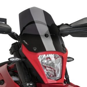 Nakedbike-Scheibe Windschild New Generation Sport passend für Gas Gas SM700 dunkel getönt Puig 21474F