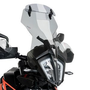 Bulle Touring + visière compatible avec KTM 890 Adventure 21-22 fumé claire Pare-brise Puig