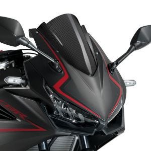 Pare-brise racing Z compatible avec Honda CBR 500 R 19- Puig 3613C Bulle look carbone