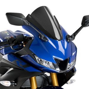 Pare-brise racing Z compatible avec Yamaha YZF-R125 19- Puig 3619C Bulle look carbone