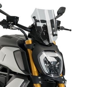 Pare-brise compatible avec Ducati Diavel 1260/S 19-22 Puig 3773H New Generation Sport gris fumé