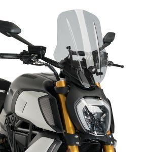 Pare-brise compatible avec Ducati Diavel 1260/S 19-22 Puig 3775H New Generation Touring gris fumé
