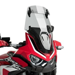 Bulle Touring + visière compatible avec Honda Africa Twin 1100 20-23 fumé claire Puig