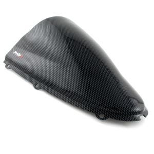 Racingscheibe passend für Kawasaki ZZR 1400 06-20 Carbon look Verkleidungsscheibe Puig 4057C