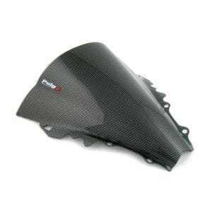Racingscheibe passend für Yamaha YZF-R6 06-07 Carbon look Verkleidungsscheibe Puig 4059C