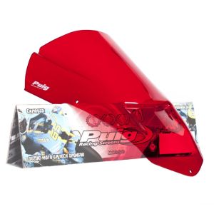 Racingscheibe Z passend für Aprilia Tuono 1000 R 06-10 rot Verkleidungsscheibe Puig 4110R