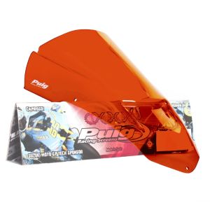 Racingscheibe Z passend für Aprilia Tuono 1000 R 06-10 Orange Verkleidungsscheibe Puig 4110T