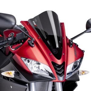 Racingscheibe passend für Yamaha YZF-R 125 08-18 dunkel getönt Verkleidungsscheibe Puig 4637F