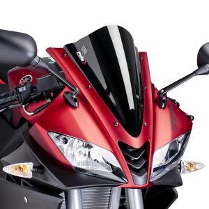 Racingscheibe passend für Yamaha YZF-R 125 08-18 schwarz Verkleidungsscheibe Puig 4637N