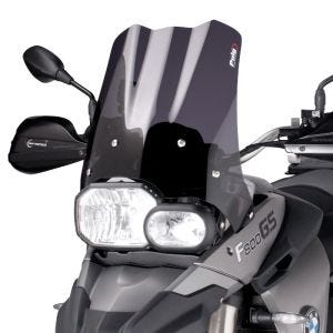 Bulle Touring compatible avec BMW F 800 GS 08-17 fumé foncé Pare-brise Puig 4670F