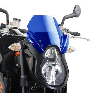 Pare-brise compatible avec KTM 990 Superduke / R 07-13 Puig 4942A New Generation Sport Bulle bleu