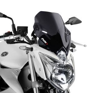 Pare-brise compatible avec Yamaha XJ6 09-16 fumé foncé Puig NG Sport