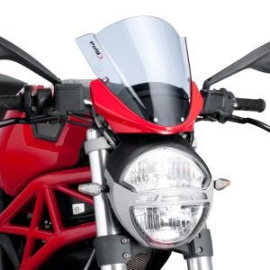 Tourenscheibe passend für Ducati Monster 1100 / 796 / 696 rauchgrau Windschutzscheibe Puig 5650H