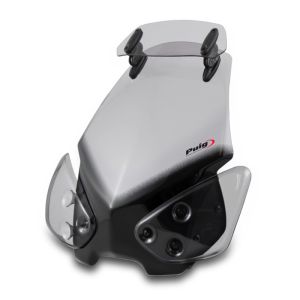 Bulle Touring + visière compatible avec Kawasaki Versys 650 10-14 fumé claire Puig