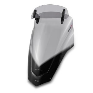 Bulle Touring + visière compatible avec Yamaha FZ6 Fazer S2 07-10 fumé claire Puig