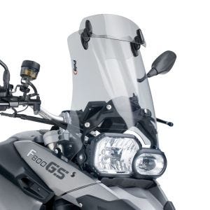 Bulle Touring + visière compatible avec BMW F 800 GS 08-17 fumé claire Pare-brise Puig 5914H