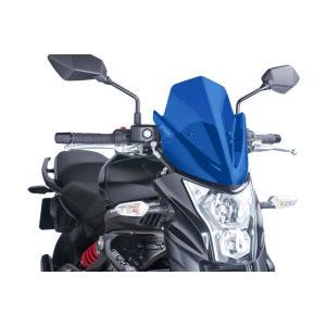 Pare-brise compatible avec Kawasaki ER6N 12-17 Puig 5997A New Generation Sport Bulle bleu