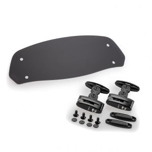 Deflecteur pare brise compatible avec Kawasaki Ninja 650 / H2 SX Spoiler Clip-On Puig fumé foncé 6320F