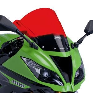 Racingscheibe Z passend für Kawasaki ZX-6R 09-17 rot Verkleidungsscheibe Puig 6482R