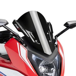 Racingscheibe Z passend für Honda CBR 650 F 14-18 Carbon look Verkleidungsscheibe Puig 7003C