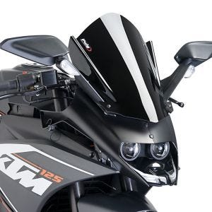 Racingscheibe Z passend für KTM RC 390 / 125 14-21 schwarz Verkleidungsscheibe Puig 7004N