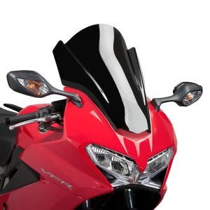 Tourenscheibe passend für Honda VFR 800 F 14-20 schwarz Windschutzscheibe Puig 7007N