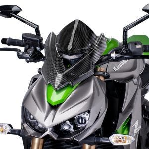Pare-brise compatible avec Kawasaki Z1000 14-18 Puig 7011C New Generation Sport carbon look