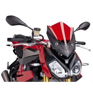 Pare-brise compatible avec BMW S 1000 R 14-18 rouge Puig NG Sport
