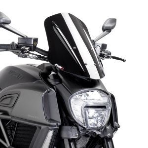 Nakedbike-Scheibe passend für Ducati Diavel 14 -18 Puig 7570N New Generation Touring schwarz