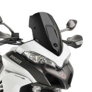 Pare-brise sport compatible avec Ducati Multistrada 1200 Enduro 16-18 Puig 7622C Bulle look carbone