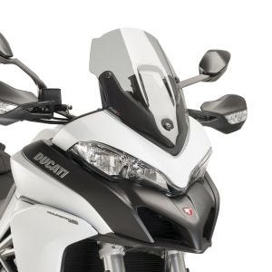 Pare-brise sport compatible avec Ducati Multistrada 1200 Enduro 16-18 Puig 7622H Bulle gris fumé