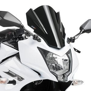 Racingscheibe Z passend für Kawasaki Ninja 250 SL 15-16 schwarz Verkleidungsscheibe Puig 7630N