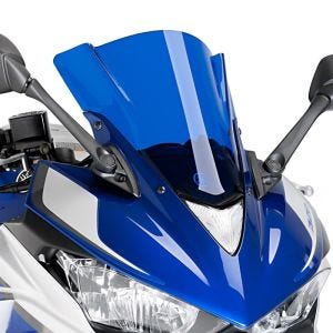 Racingscheibe Z passend für Yamaha YZF-R3 15-18 blau Verkleidungsscheibe Puig 7649A