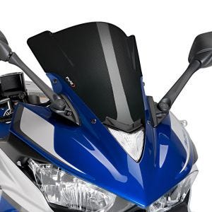 Racingscheibe Z passend für Yamaha YZF-R3 15-18 Carbon look Verkleidungsscheibe Puig 7649C