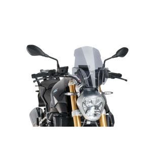 Pare-brise compatible avec BMW R 1200 R 15-18 Puig 7651H New Generation Sport Bulle gris fumé