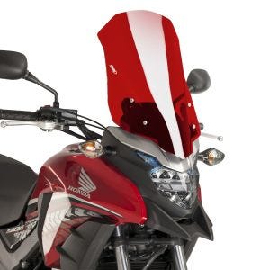 Bulle Touring compatible avec Honda CB 500 X 16-23 rouge Puig