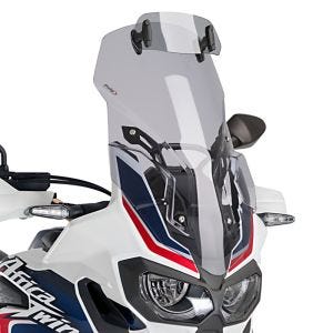Bulle Touring + visière compatible avec Honda Africa Twin CRF 1000 L 16-19 fumé claire Puig
