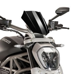 Nakedbike-Scheibe passend für Ducati X Diavel/S 16-18 Puig 8921N New Generation Sport schwarz
