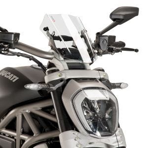 Nakedbike-Scheibe passend für Ducati X Diavel/S 16-18 Puig 8921W New Generation Sport klar