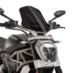 Nakedbike-Scheibe passend für Ducati X Diavel/S 16-18 Puig 8922F New Generation Touring dunkel getönt