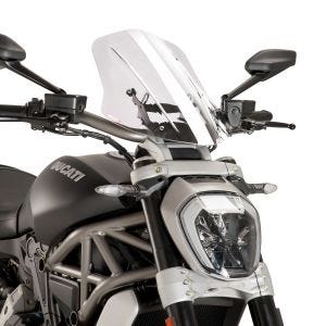 Nakedbike-Scheibe passend für Ducati X Diavel/S 16-18 Puig 8922W New Generation Touring klar