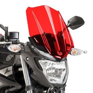 Nakedbike-Scheibe passend für Yamaha MT-03 16-19 rot Windschild Puig New Generation Touring 8932R