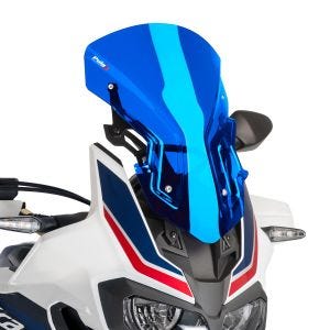 Pare-brise sport pour + KIT Fix. compatible avec Honda. Africa Twin 16-18 Puig 9155A Bulle bleu