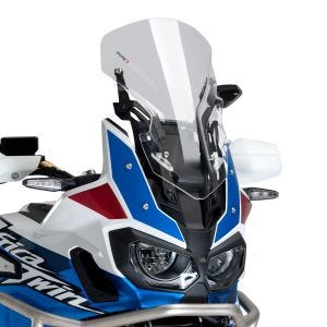 Pare-brise sport pour + KIT Fix. compatible avec Honda Africa Twin 16-18 Puig 9155H Bulle gris fumé