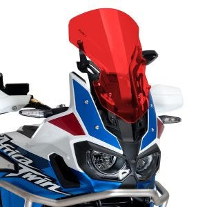 Pare-brise sport pour + KIT Fix compatible avec Honda Africa Twin 16-18 Puig 9155R Bulle rouge