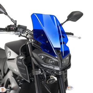 Nakedbike-Scheibe passend für Yamaha MT09 17-18 Puig 9377A New Generation Touring blau